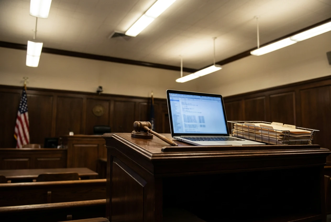 AI judicial clerk California courts criminal cases oversight accountability debate.