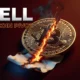 Bitcoin coin cracking open above a falling dividend check illustrating Strategy bitcoin sale pivot.