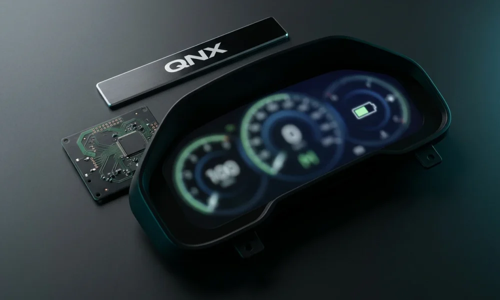 BlackBerry stock surge above eight dollars on QNX automotive software momentum.