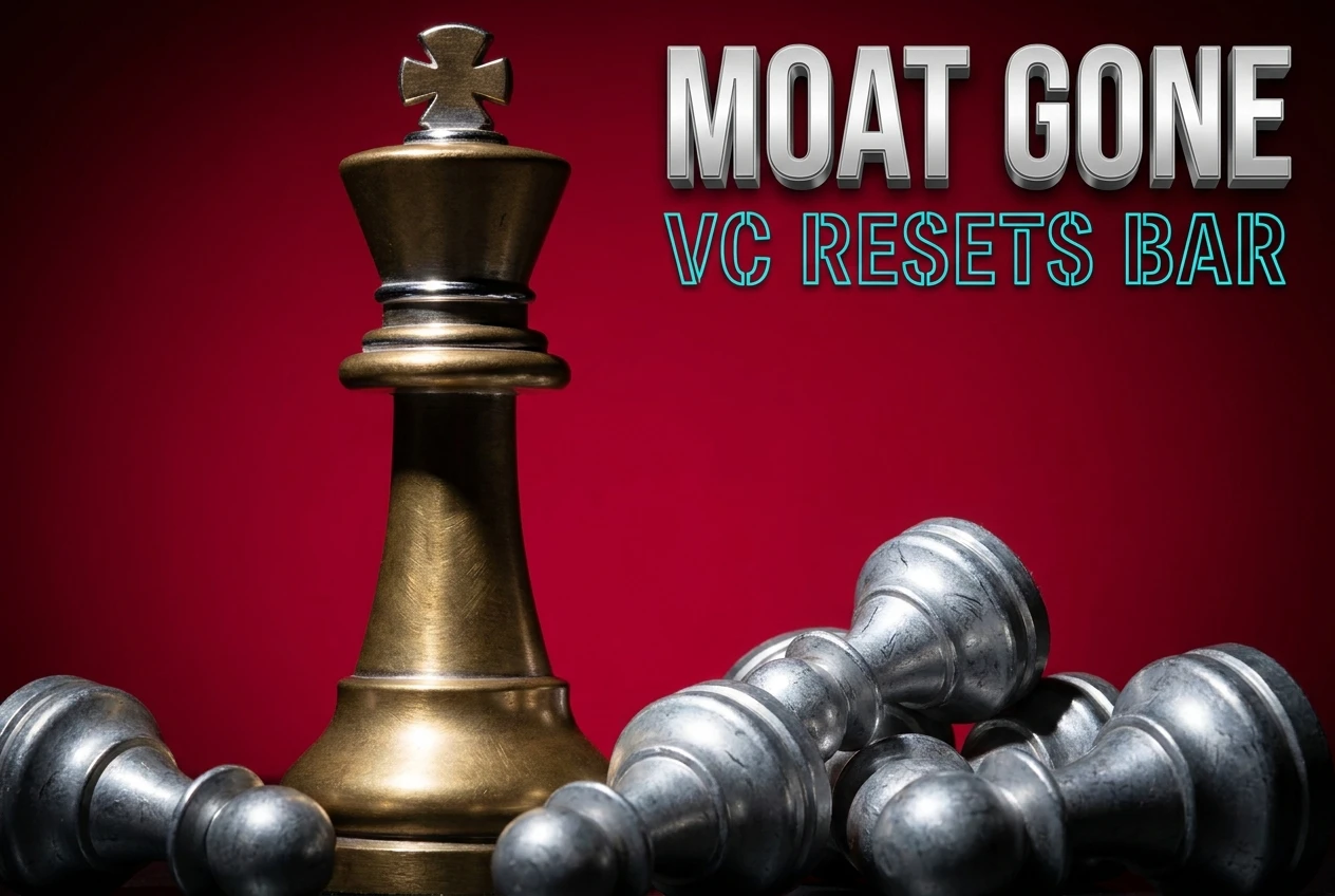 Brass chess king dominating scattered pawns symbolizing venture capital founder conviction shift.
