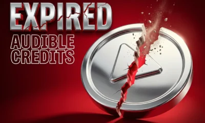 Cracked audio credit token symbolizing Audible class action over expiring audiobook credits.