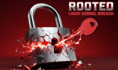 Cracked chrome kernel padlock bleeding red light as fragnesia linux root exploit cracks security.
