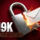 Cracked chrome padlock leaking email envelopes after Vimeo Anodot vendor data breach exposure.