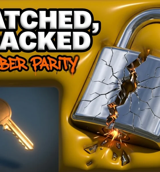 Cracked chrome padlock symbolizing GPT-5.5 and Mythos parity on AISI cyber benchmark tests.