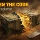 Cracked military comms chassis exposes glowing amber AI lattice at Fort Carson hackathon.
