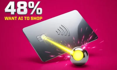Credit card with glowing AI orb representing agentic commerce payments shift in 2026.