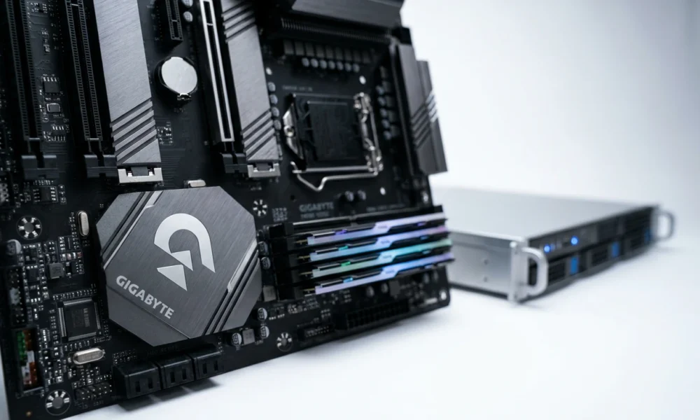 GIGABYTE AI ecosystem hardware spanning motherboards and edge servers for local computing.