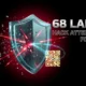 Glowing digital shield blocking red attack streams above an India election results dashboard.