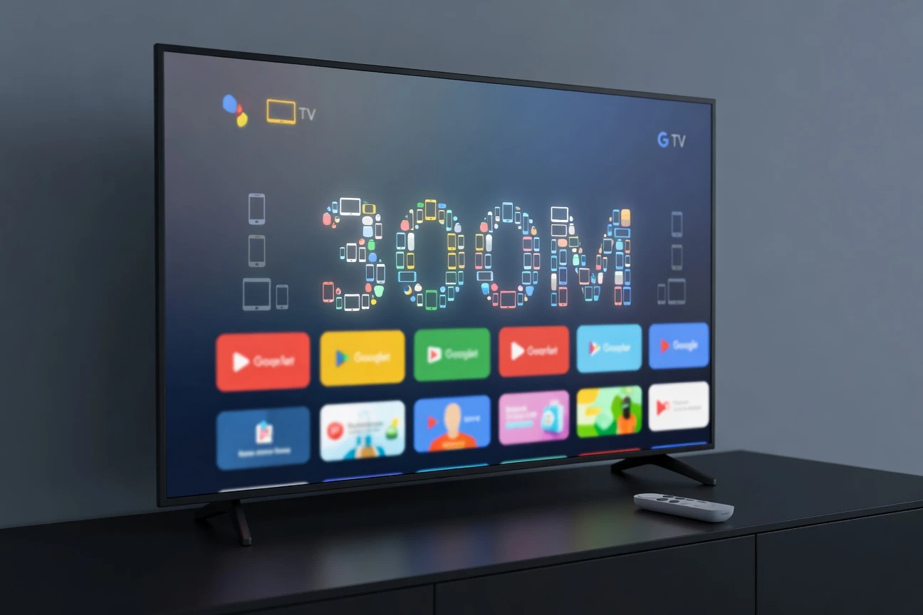 Google TV 300 million devices milestone shows slower growth ahead.
