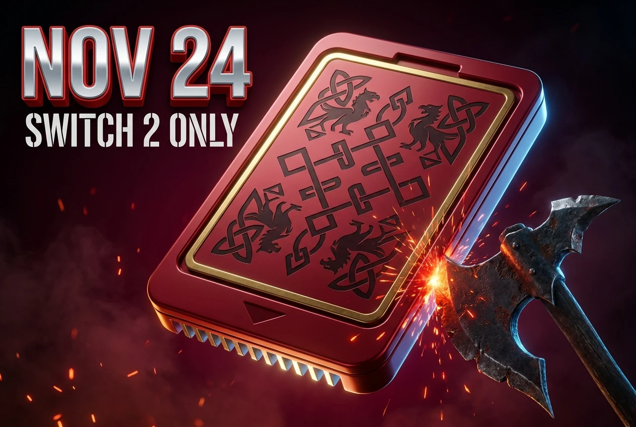 Gothic III Classic Nintendo Switch 2 game-key card release November 24 2026 announcement.