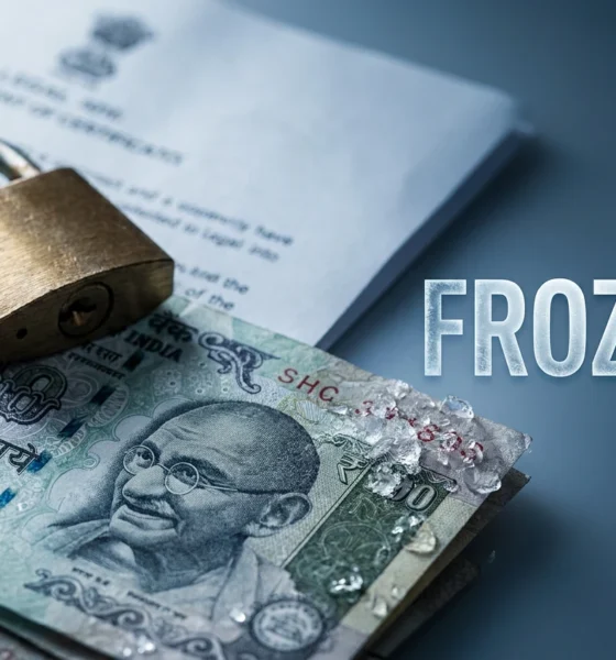 How to unfreeze a frozen bank account in India after a cyber crime complaint.
