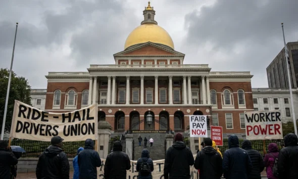 Massachusetts ride-hailing drivers union certification explained for gig workers.