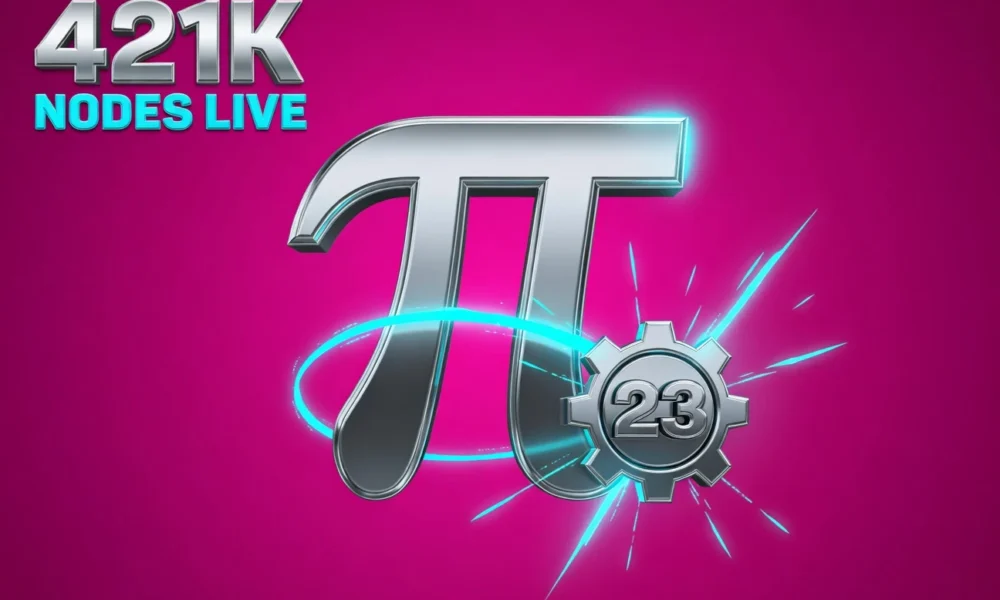 Pi Network Protocol 23 mainnet upgrade with 421,000 active validator nodes countdown.