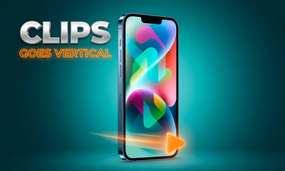 Prime Video Clips vertical short-form video feed launching on iPhone with streaming app icon.