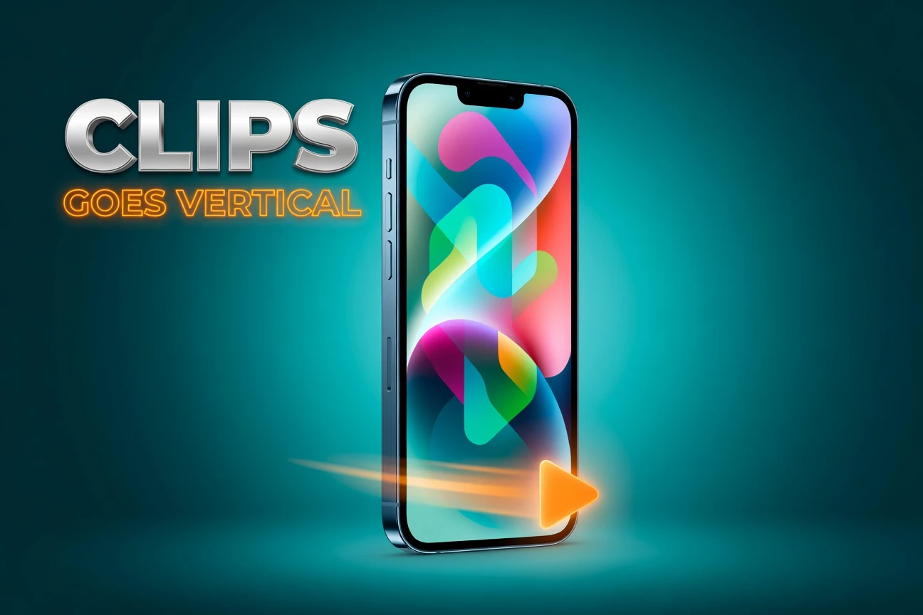 Prime Video Clips vertical short-form video feed launching on iPhone with streaming app icon.