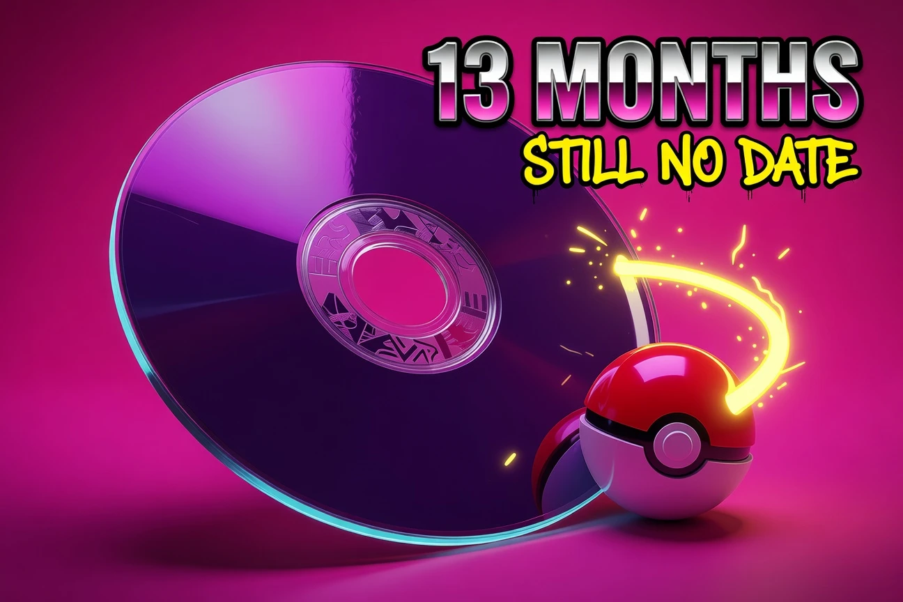 Purple GameCube mini disc and Pokeball waiting on Nintendo Switch 2 release calendar.
