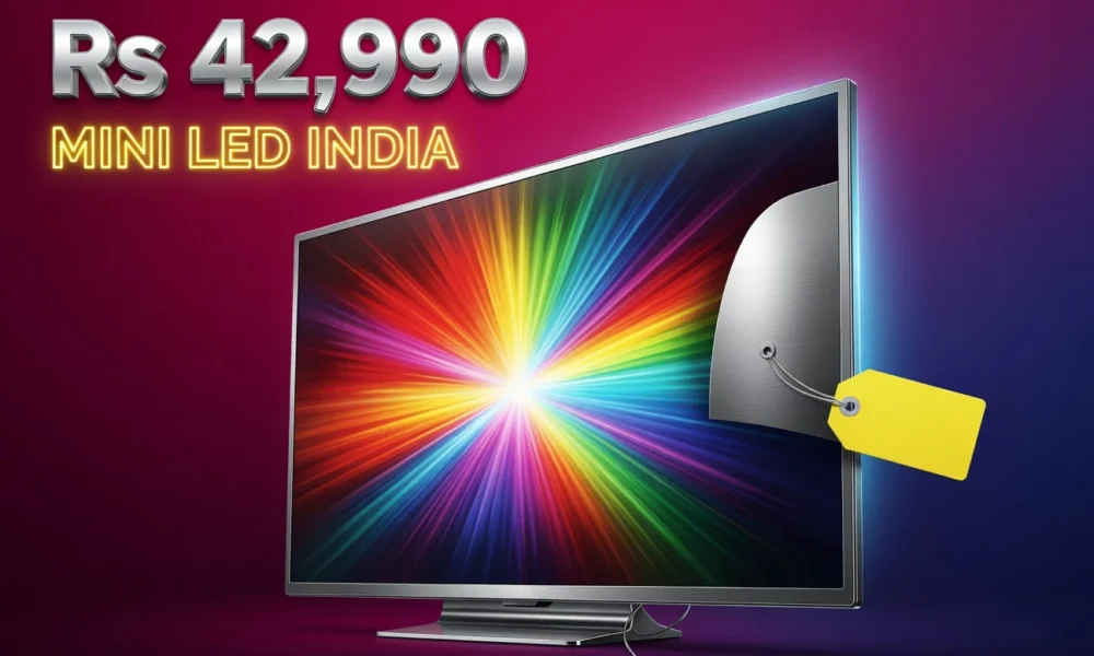 Samsung 2026 Mini LED TV with metal frame and bright spectrum colours launched in India.