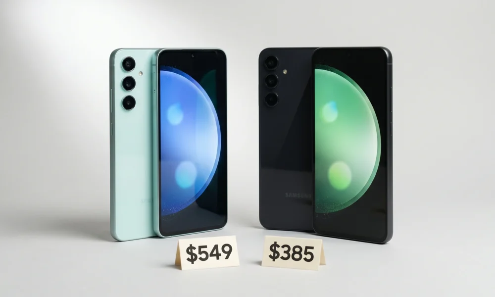 Samsung Galaxy A57 vs A56 mid-range phone value comparison guide for 2026 buyers.