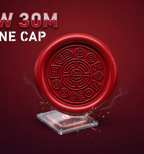 South Korea AI Basic Act fine cap stamped onto a frontier AI processor chip die.