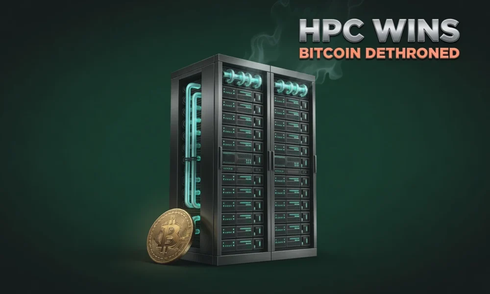 TeraWulf Q1 2026 AI HPC revenue overtakes Bitcoin mining at Lake Mariner data center.