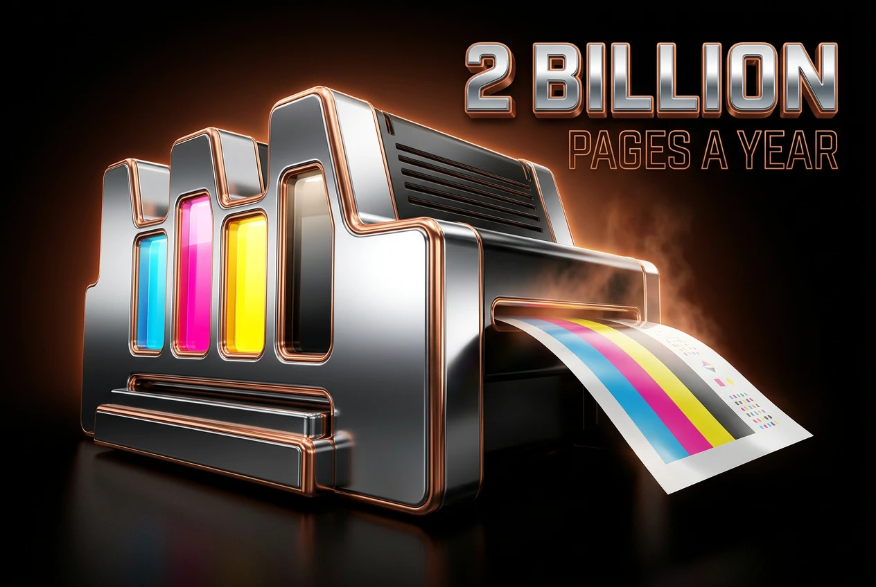 Versafire digital press anchoring the Heidelberg Ricoh hybrid commercial print partnership.