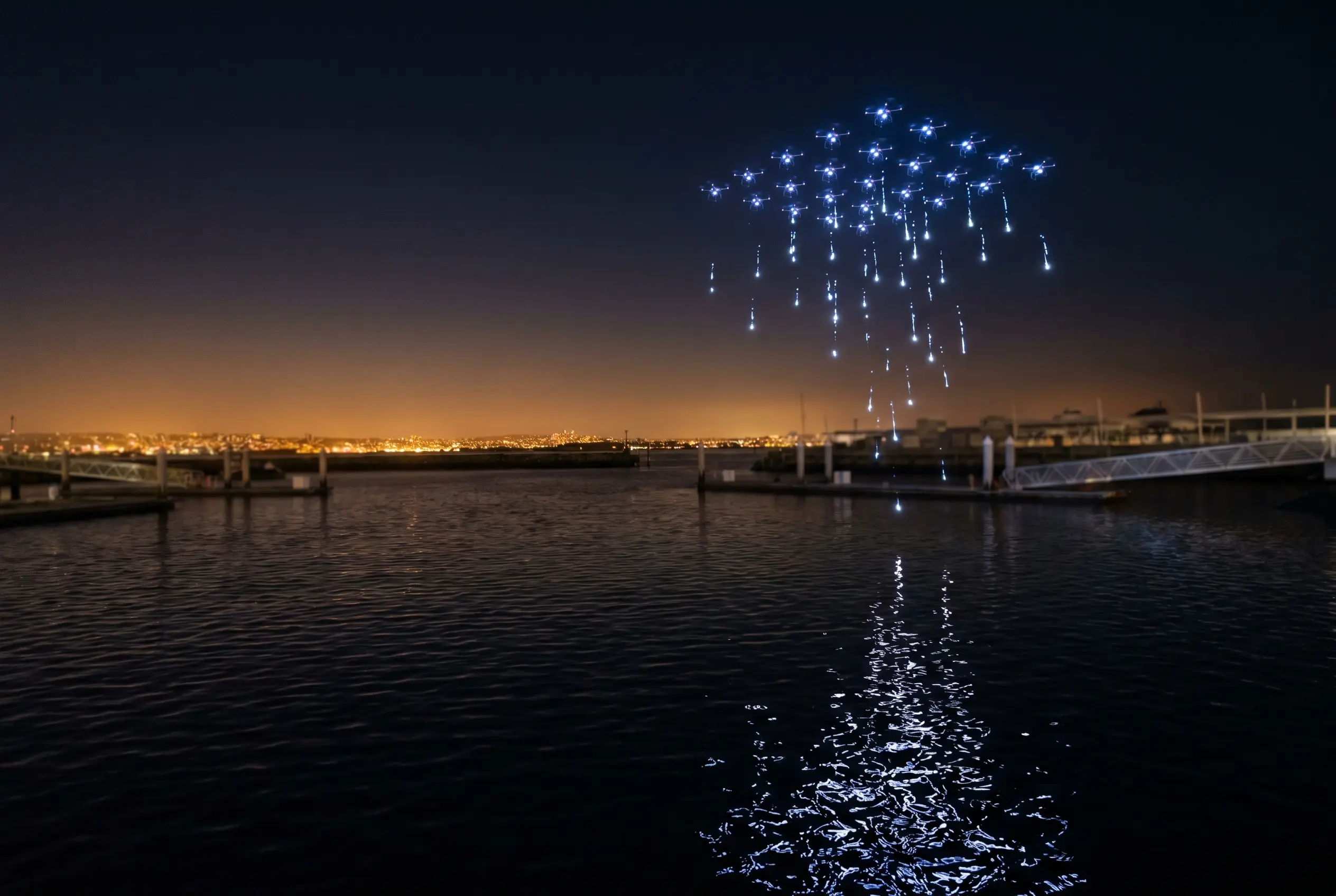 Vivid Sydney drone show failure crashes 89 drones into Darling Harbour during Star-Bound performance.