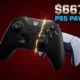 Xbox controller and PlayStation controller separated by glowing dollar sign showing exclusivity decision.