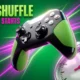 Xbox controller surrounded by speed lines amid leadership shakeup with Project Helix on the horizon.
