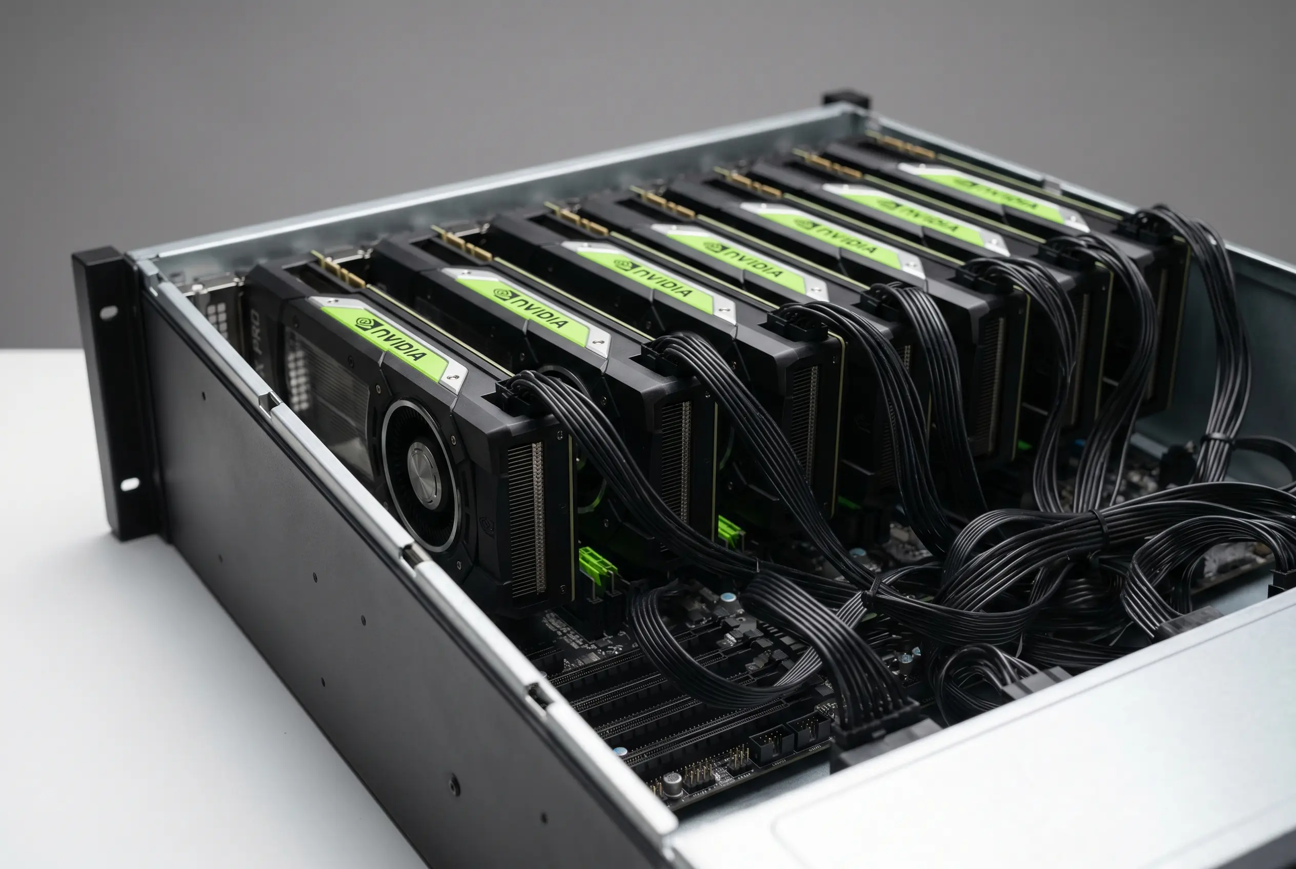 ZOTAC enterprise GPU server rack with NVIDIA Blackwell cards for AI workloads.