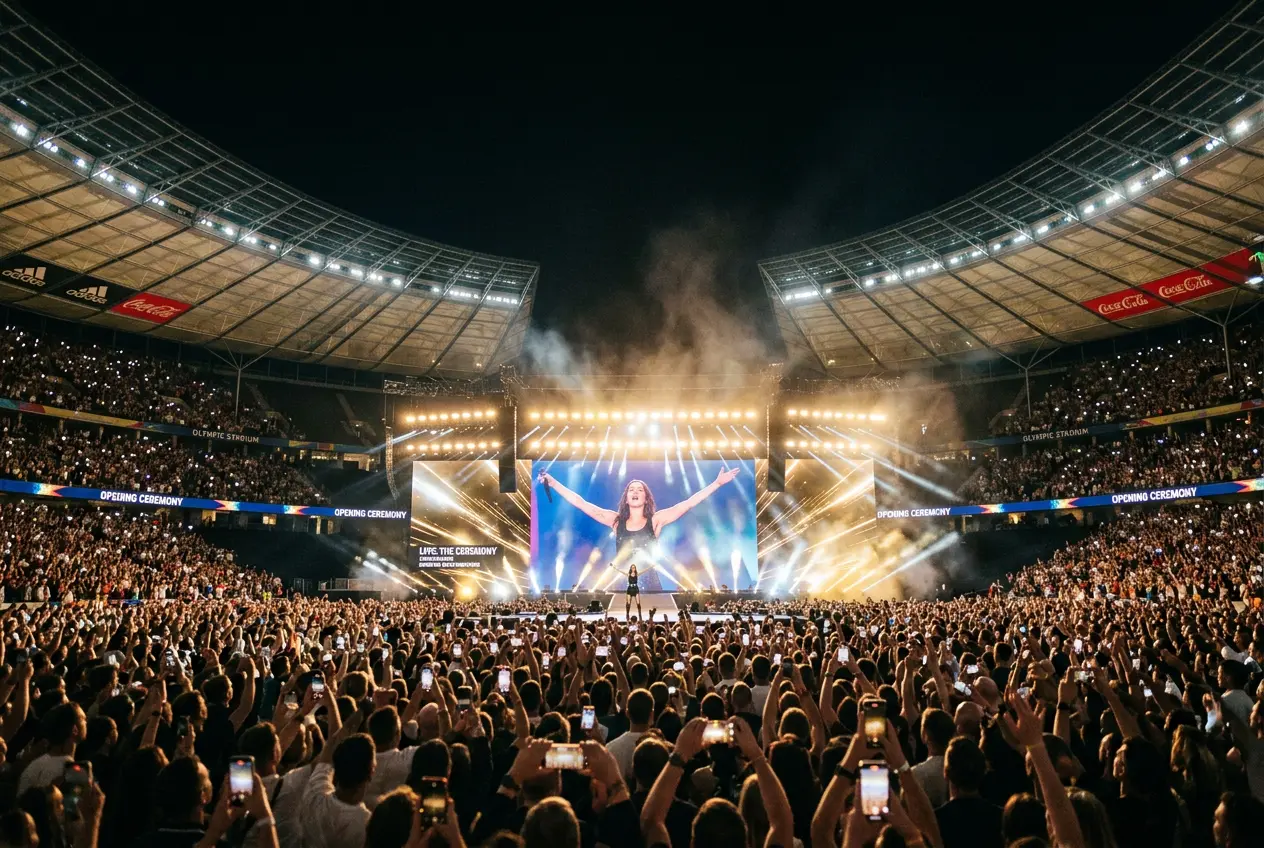 2026 FIFA World Cup opening ceremony at a packed stadium