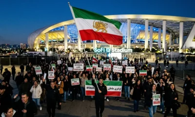 2026 World Cup opening protests Inglewood SoFi Stadium