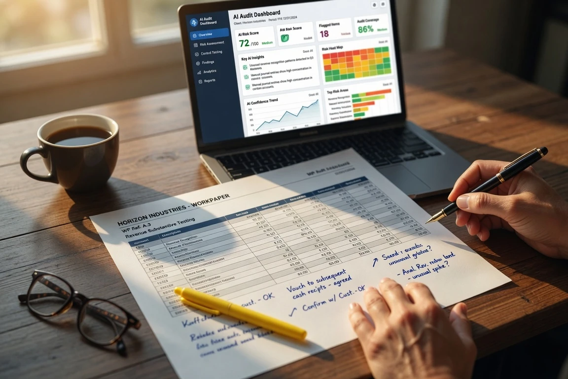 AI in audit and accounting firms with human validation