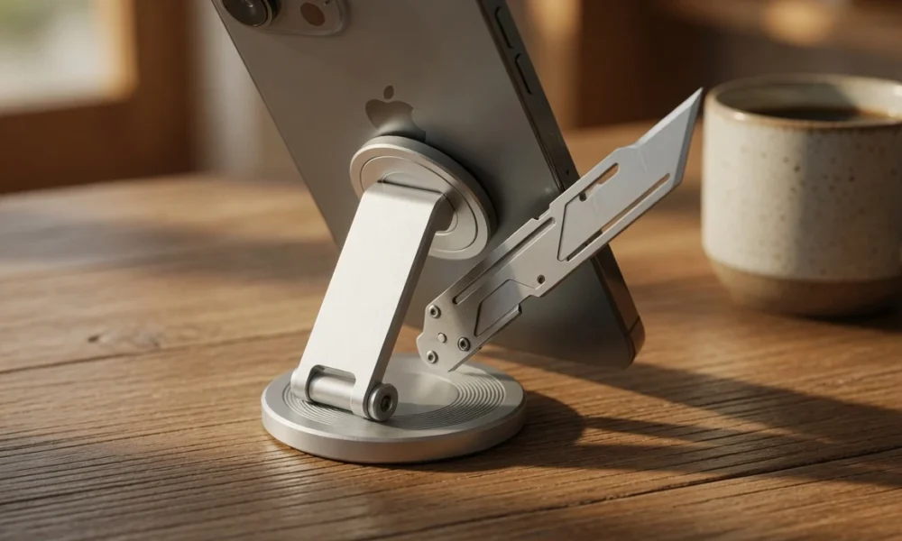 Aulumu G05 Pro MagSafe phone stand with hidden EDC tools