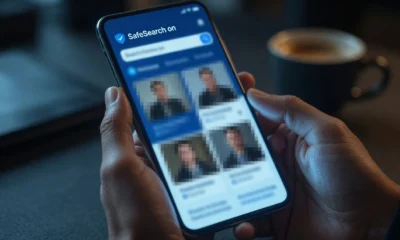 Australian search engine age verification blurring adult content thumbnails
