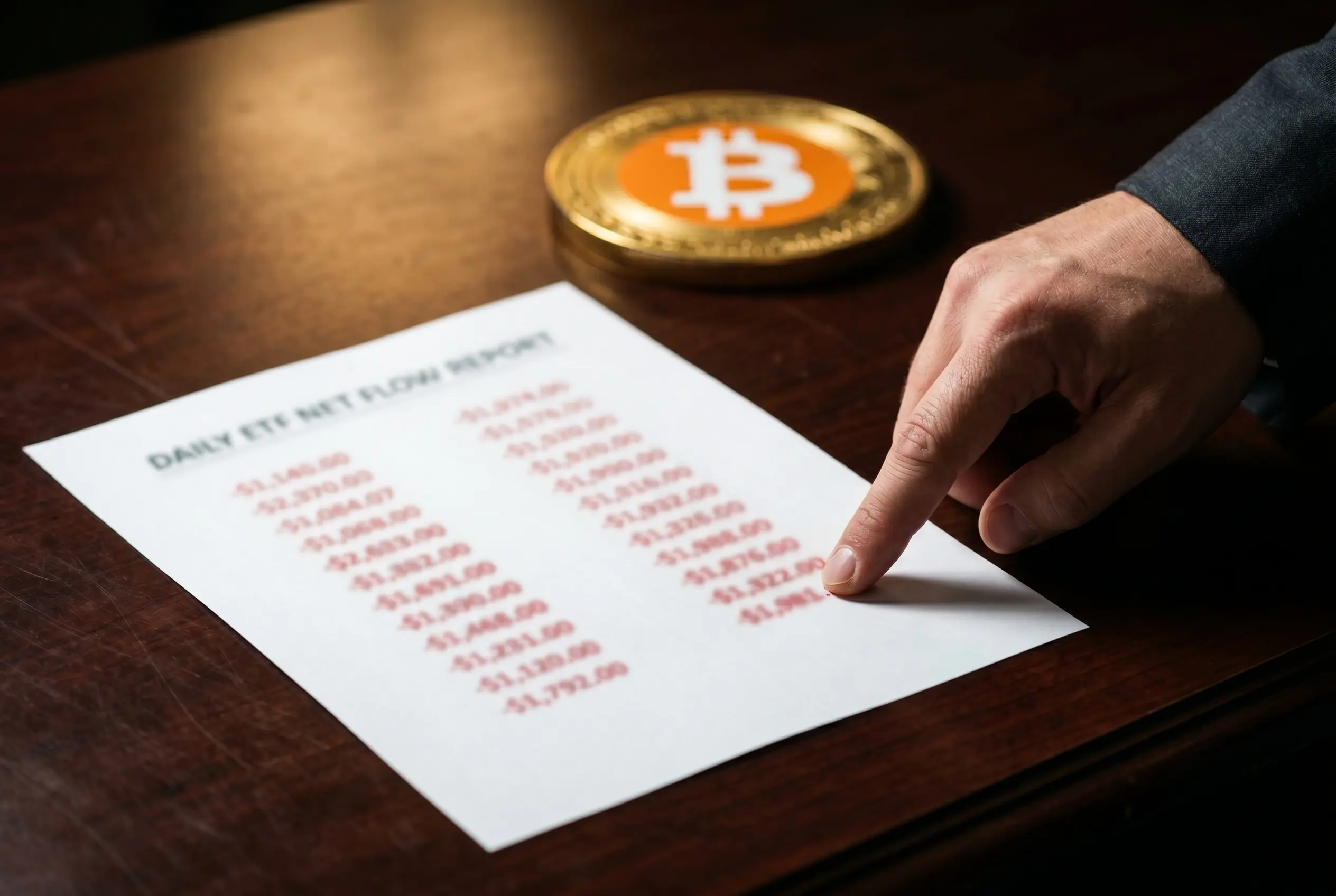 bitcoin ethereum spot ETF outflows institutional capital AI equity rotation