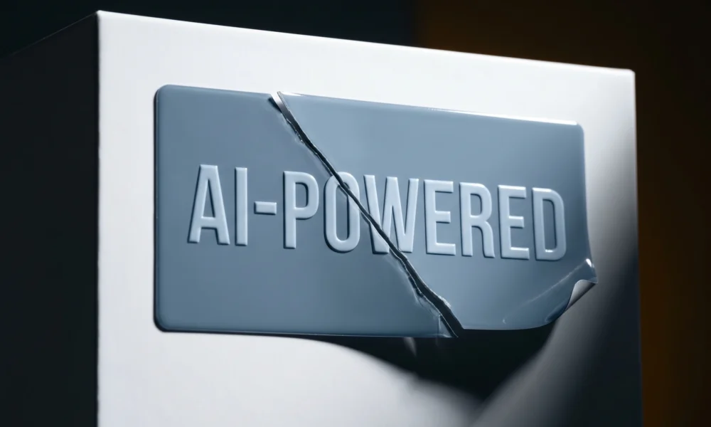 brands abandoning AI-powered marketing labels authenticity trust backlash