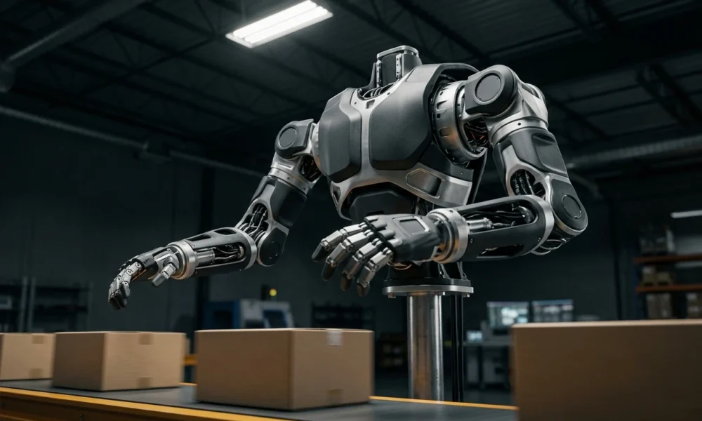 China Post humanoid robots Guangzhou parcel sorting efficiency