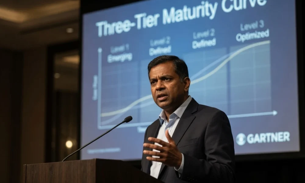 Enterprise AI maturity gap 2026 Gartner token cost reckoning