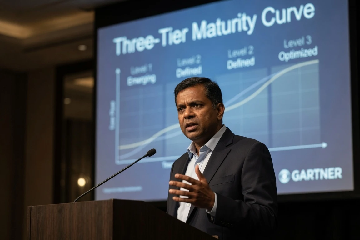 Enterprise AI maturity gap 2026 Gartner token cost reckoning
