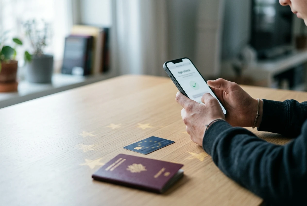 EU age verification app for children online safety and digital privacy.