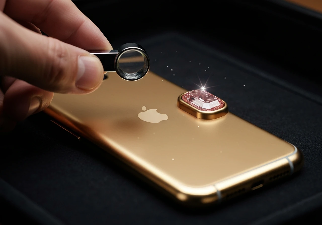 Falcon Supernova iPhone 6 most expensive phone claim examined under a jeweler's loupe.