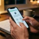 interactive learning apps on a phone during a quiz