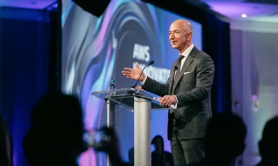 Jeff Bezos on stage at the VivaTech conference in Paris