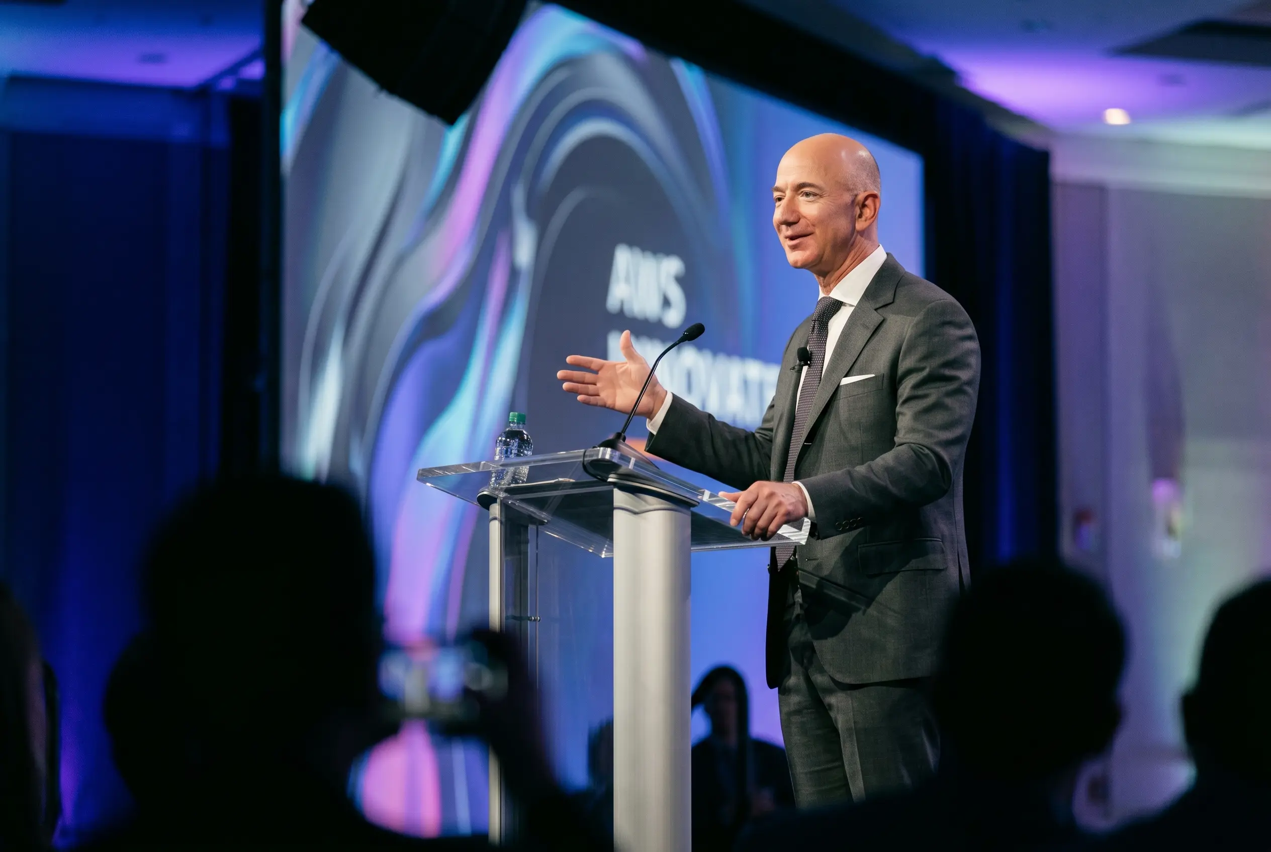 Jeff Bezos on stage at the VivaTech conference in Paris