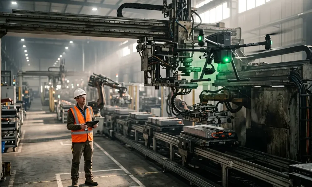 JLR drone factory inspection pilot at Electric Propulsion Manufacturing Centre