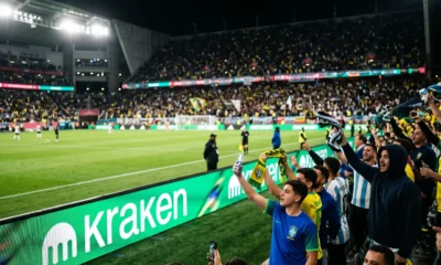 Kraken FIFA World Cup 2026 pitch-side advertising board