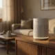 Nokia WiFi Beacon 2 mesh node on sideboard