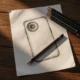 Nothing Phone 4b pencil sketch teaser on paper