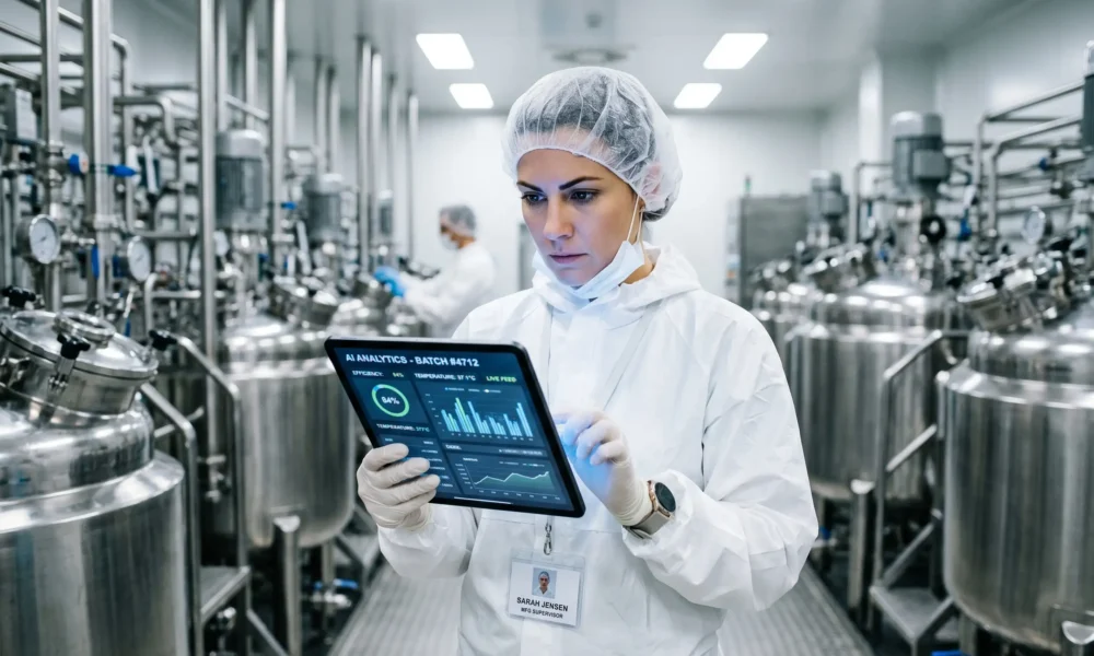 pharma AI manufacturing pilot stage bottleneck