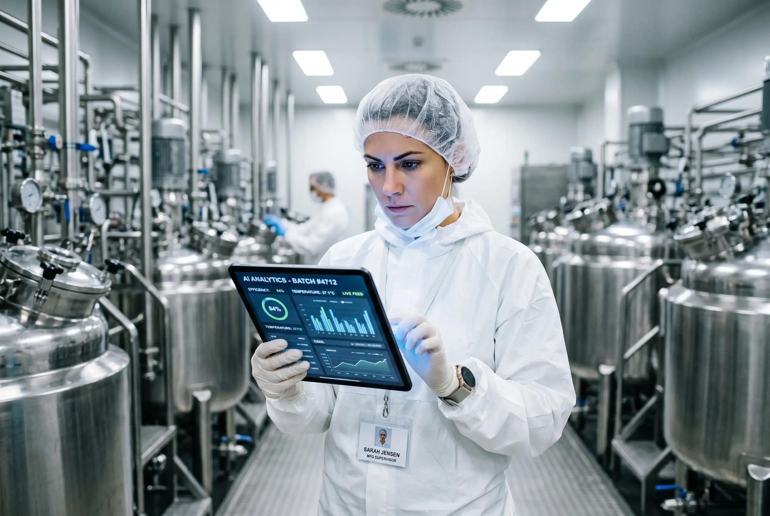 pharma AI manufacturing pilot stage bottleneck